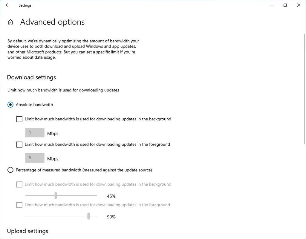 Próxima atualização do Windows 10 deve trazer limitação do consumo de dados para patches do sistema operacional (Imagem: Reprodução/Windows Latest)