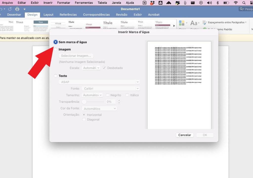 marca d'água macos