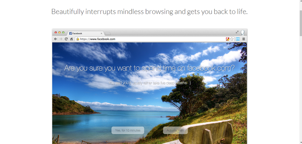 Bloquear site: Mindful Browsing (Captura de tela: Ariane Velasco)