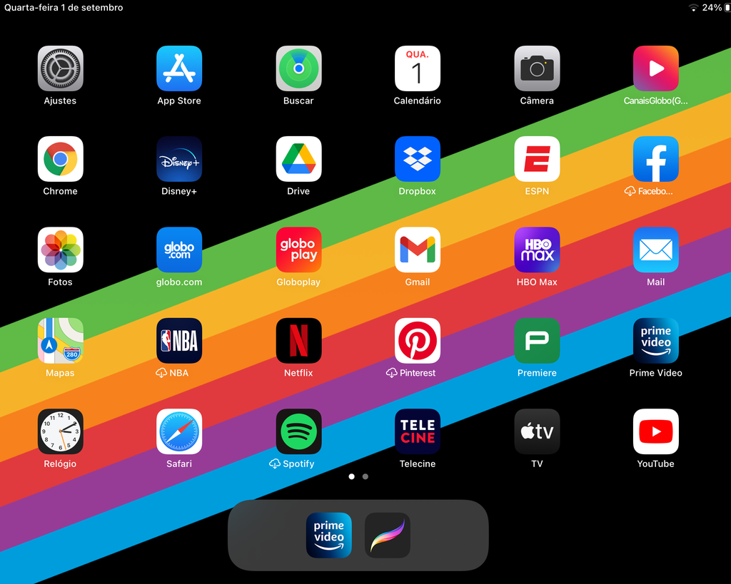 Mesmo o mais recente modelo de iPad lançado ainda não possui uma calculadora nativa em seu sistema. Captura de tela: Lucas Wetten (Canaltech)