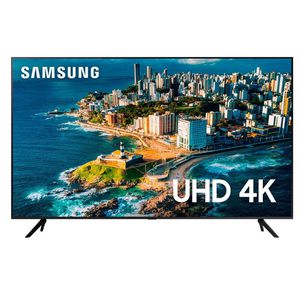 [PARCELADO] Smart TV 43 Polegadas Samsung UHD 4K, 3 HDMI, 1 USB, Bluetooth, Wi-Fi, Gaming Hub, Tela sem limites, Alexa built in - UN43CU7700GXZD
