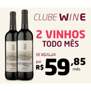 Clube Wine Assinatura - 2 Vinhos por mês!