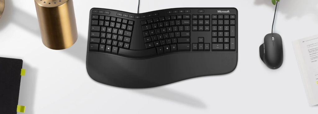 Novo teclado ergonômico e mouse ergonômico da Microsoft (Foto: Divulgação)