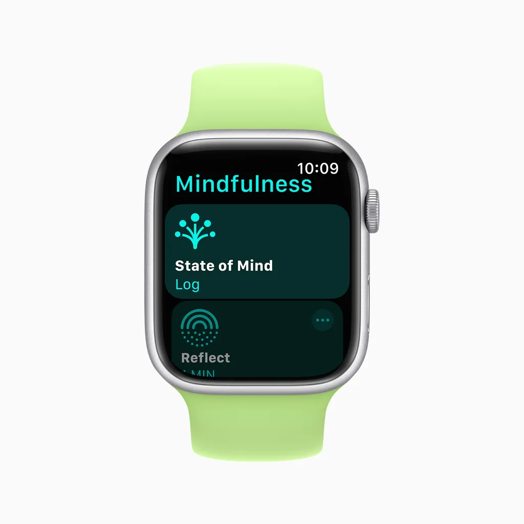 Usuários poderão dizer como está o seu estado mental naquele momento pelo Apple Watch (Imagem: Reprodução/Apple)