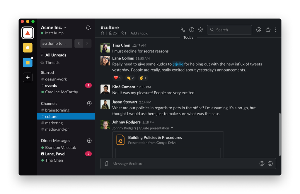 Slack lança modo noturno para web, desktop, Android e iOS