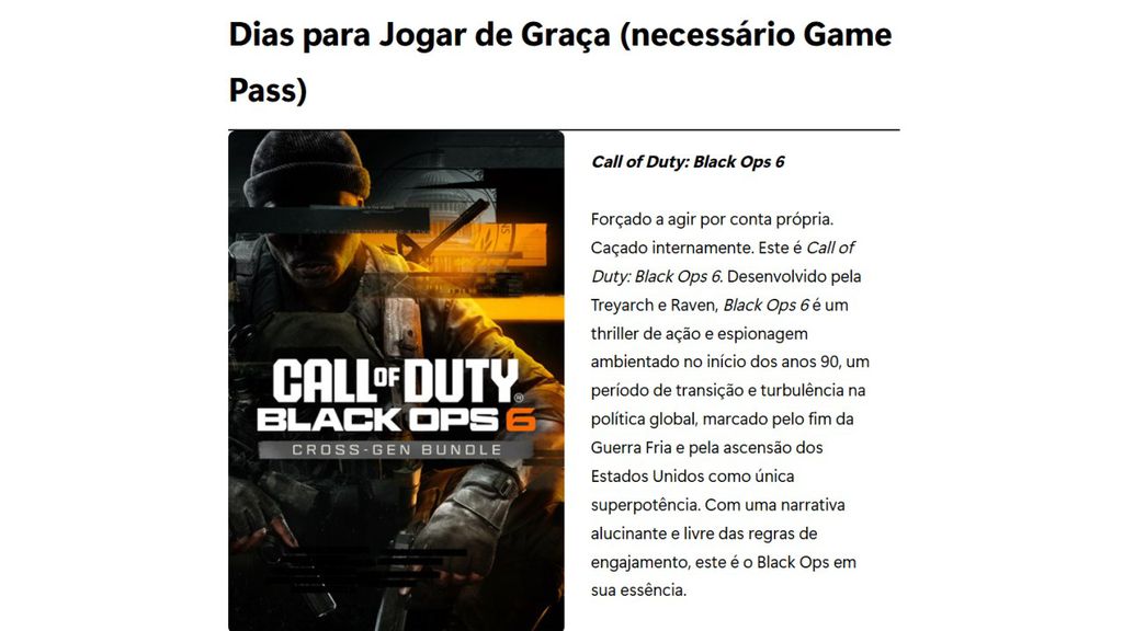 Imagem de COD Black Ops 6 no Xbox