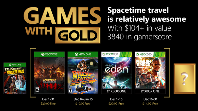 Lista de jogos gratuitos da Xbox Live Gold de dezembro é divulgada