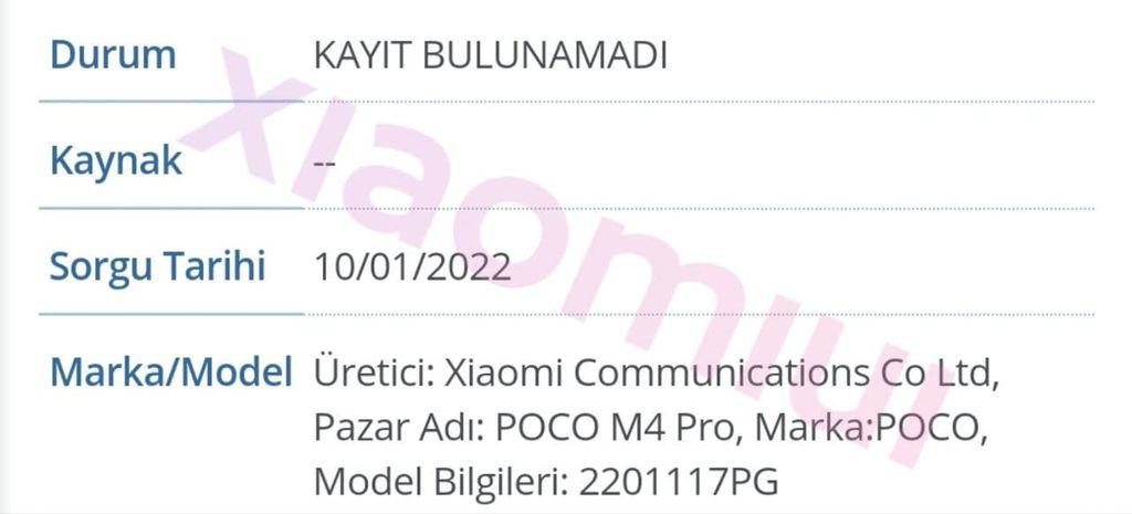 Certificação confirma que Poco M4 Pro 4G tem mesmo modelo de número do Redmi Note 11S (Imagem: Reprodução/Xiaomiui)