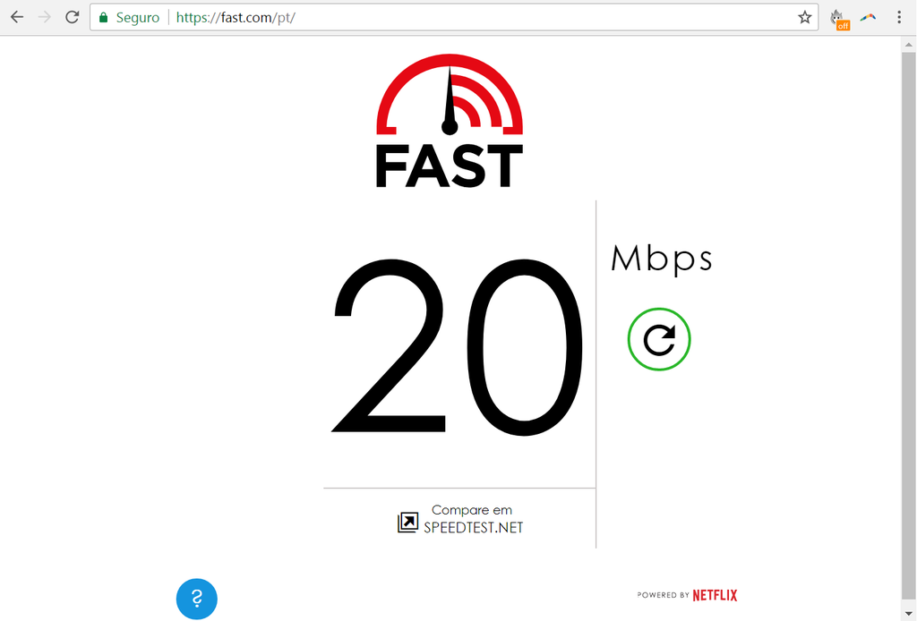 Teste de internet Vivo Speedy - Medir Conexao