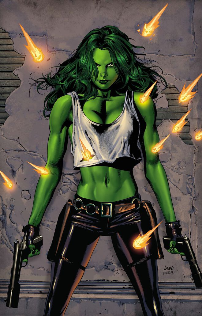 Com o tempo, Jennifer Walters assume sua condição de Mulher-Hulk e passa a maior parte do tempo verde (Imagem: Reprodução/Marvel Comics)