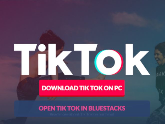 Acesse o site do BlueStacks e clique na opção "Download TikTok on PC" (Captura de tela: Matheus Bigogno)