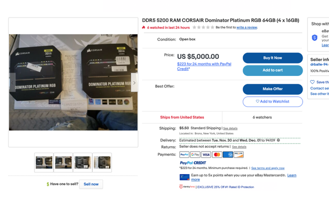 Kits de memória da Corsair podem custar até R$ 27 mil (Imagem: Reprodução/PC Mag)