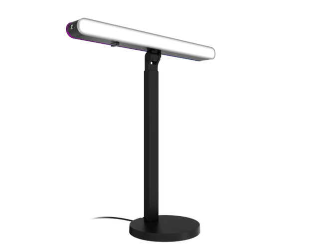 A barra de luz Litra Beam pode ser usada acima dos monitores para iluminar streamers (Imagem: Reprodução/Logitech)