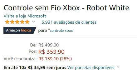 BAIXOU  Controle de Xbox Series S está em promoção e com frete grátis na   - Canaltech