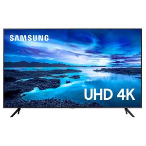 Smart TV Samsung 70 Polegadas UHD 4K, 3 HDMI, 1 USB, Processador Crystal 4K, Tela sem limites, Visual Livre de Cabos, Alexa - UN70AU7700GXZD