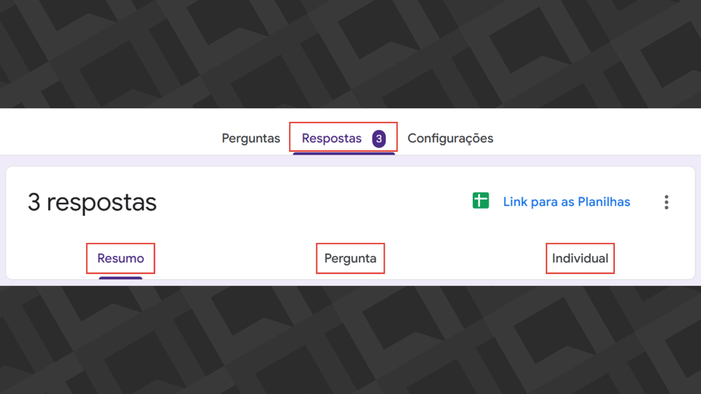 Passos para visualizar as respostas dos formulários Google