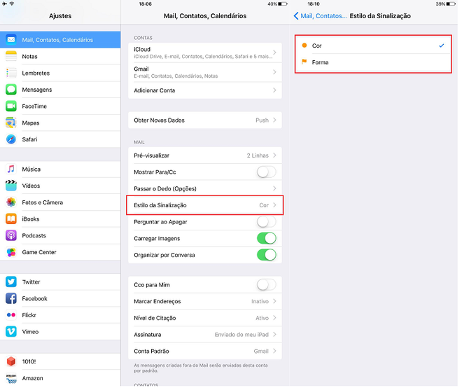 Como personalizar as configurações de email do iPhone e iPad