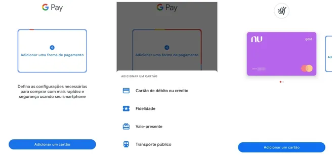 Adicione seus cartões na carteira digital do Google Pay (Captura de tela: Canaltech/Felipe Freitas)
