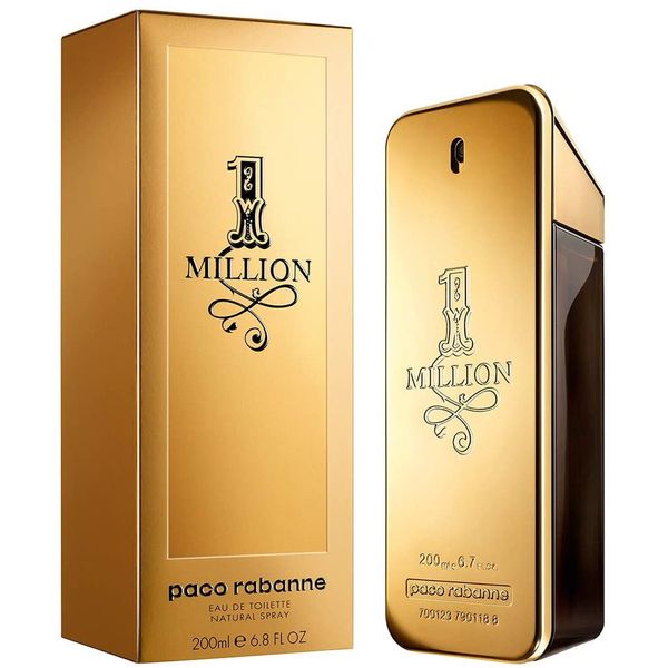 1 Million Paco Rabanne Eau de Toilette - Perfume Masculino 200ml, Paco Rabanne, 200