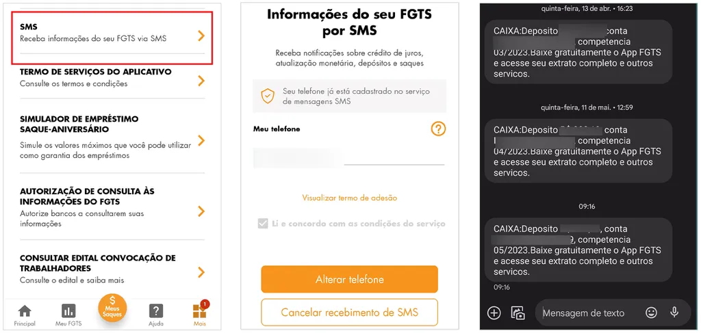 Ative o recurso e receba confirmações do depósito por SMS (Imagem: Captura de tela/André Magalhães/Canaltech)