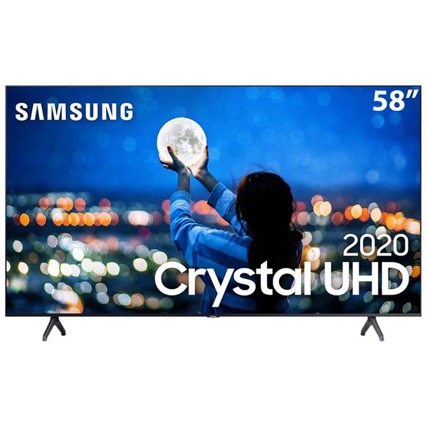 Smart TV LED 58" UHD 4K Samsung 58TU7000 Crystal UHD, HDR, Borda Infinita, Controle Remoto Único, Bluetooth, Visual Livre de Cabos - 2020 [CUPOM]
