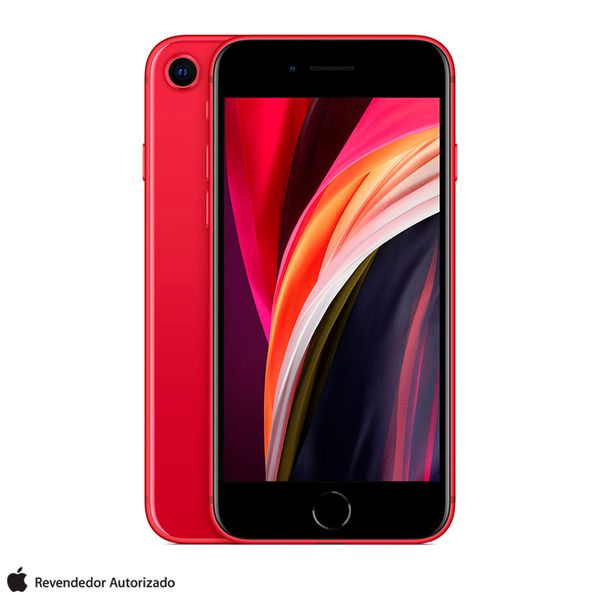 iPhone SE Vermelho, com Tela de 4,7", 4G, 128 GB e Câmera de 12 MP - MXD22BZ/A [À VISTA]
