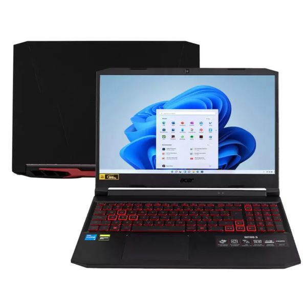Notebook Gamer Acer Nitro Intel Core i5 8GB 512GB - SSD 15” 144Hz IPS NVIDIA GTX 1650 4GB Windows 11 [CUPOM EXCLUSIVO]