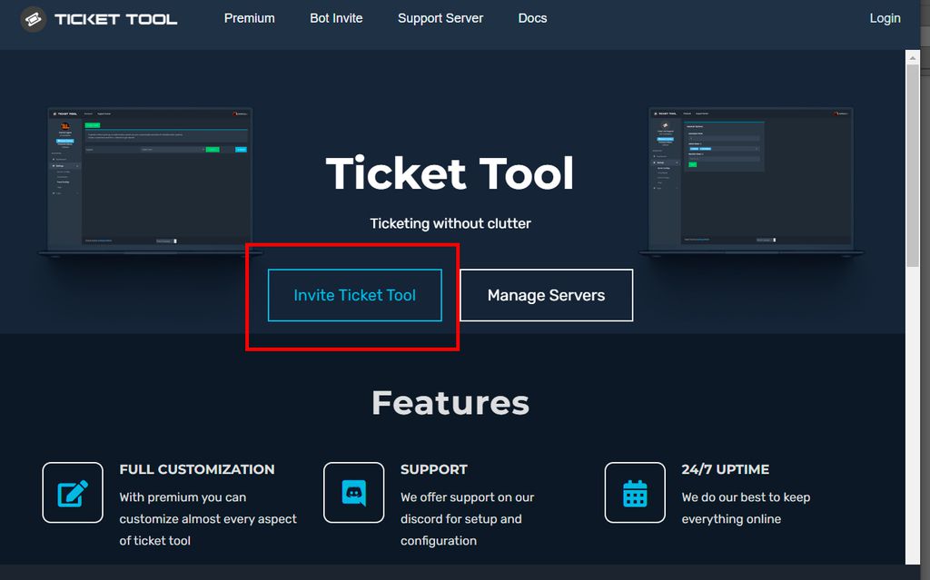 Adicione o bot do Ticket Tool ao Discord (Imagem: Captura de tela/André Magalhães/Canaltech)