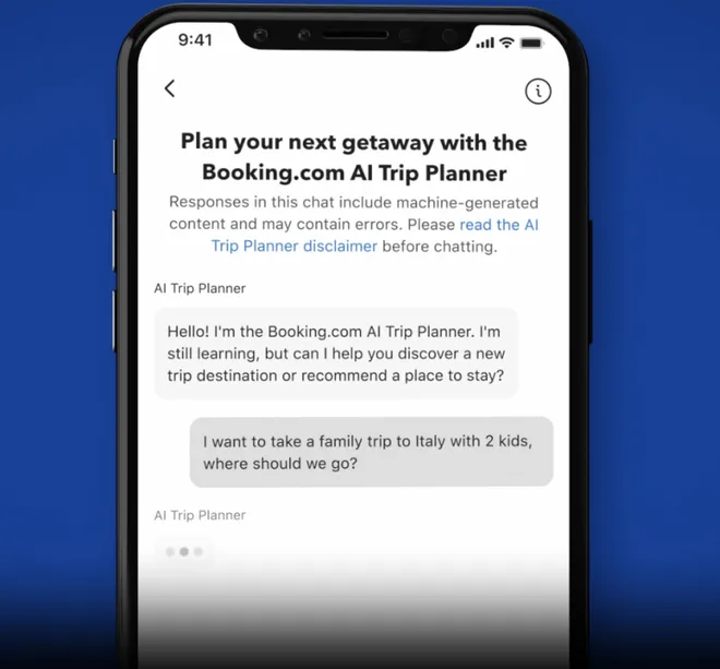 O chatbot AI Trip Planner do Booking.com ajuda você a planejar viagens (Imagem: Reprodução/Booking.com)