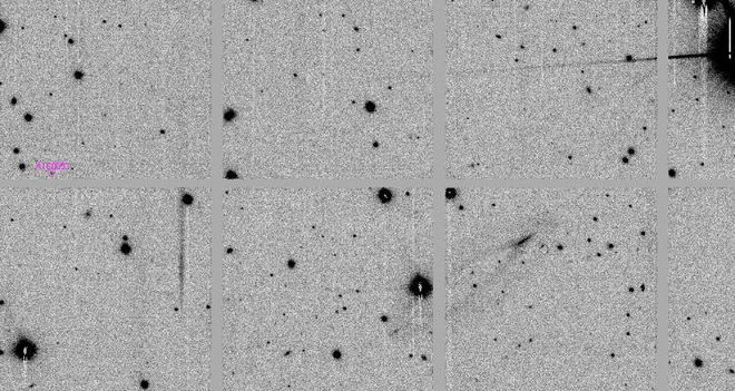 Indicação do asteroide descoberto por Micaele (Imagem: Micaele Gomes)