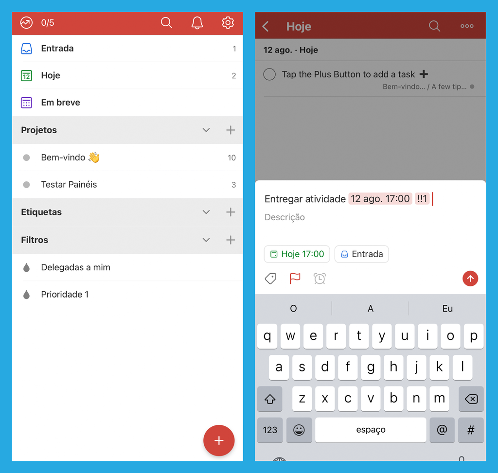 Todoist é uma opção completa para listas de tarefas (Imagem: André Magalhães/Captura de tela)