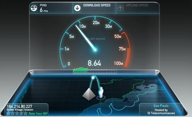 Executando o SpeedTest Executando o SpeedTest