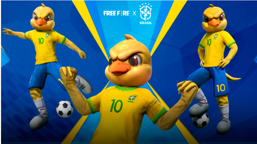 Free Fire recebe skins do Canarinho, da Seleção Brasileira