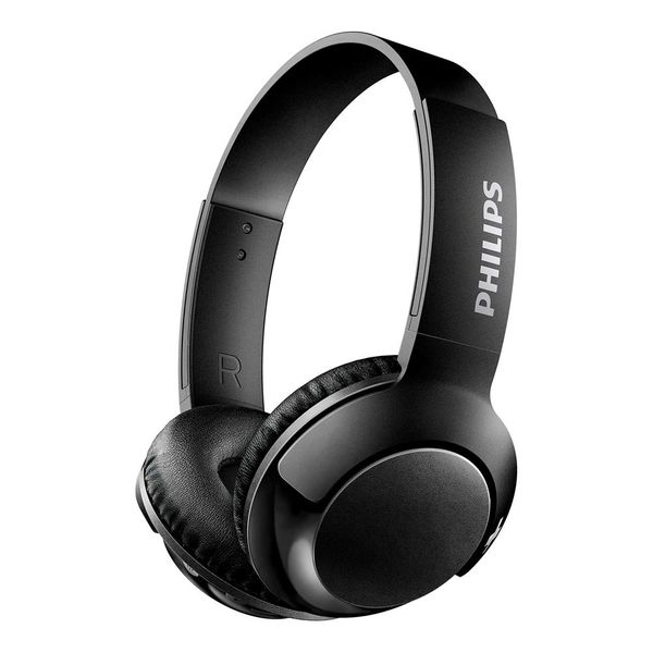 Fone de Ouvido Philips Bass+ SHB3075BK/00 com Microfone e Bluetooth – Preto