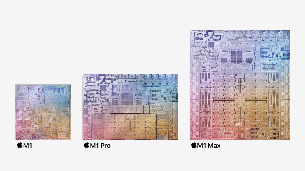 Apple compara M1 com novos M1 Pro e M1 Max (Imagem: Reprodução/Apple)