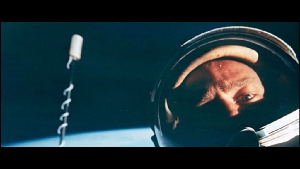 O astronauta Buzz Aldrin, autor da primeira selfie tirada no espaço — no caso, na Lua (Foto: NASA)