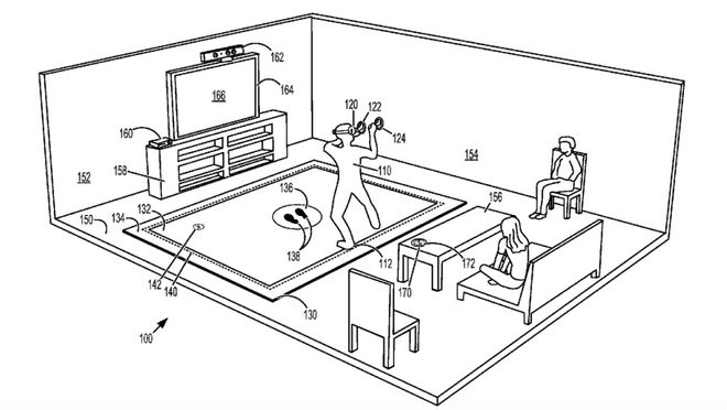 Imagem da patente revela que é possível que este tapete seja compatível com o Xbox/ Imagem: Variety