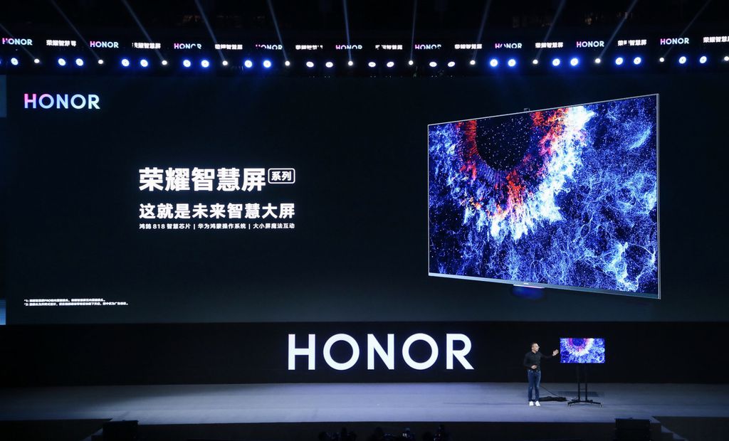 O Honor Vision é o primeiro aparelho no mundo a vir com o sistema operacional Harmony OS embarcado (Imagem: Divulgação/Honor/Huawei)