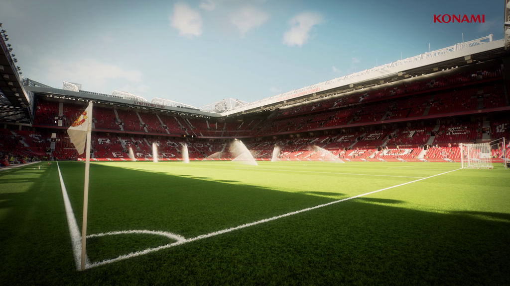 Old Trafford, estádio do clube inglês Manchester United, dentro de eFootball 2022 (Reprodução/IGN)