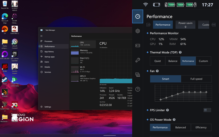 Lenovo Legion Go Overlay R-MENU Performance