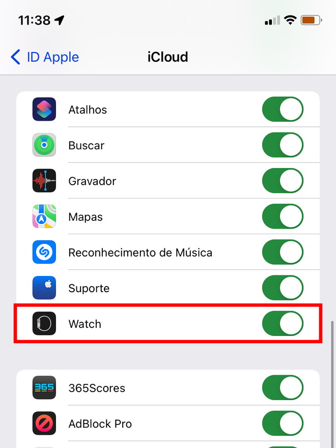 Confirme que o backup do Apple Watch está ativado no iCloud. (Lucas Wetten/Canaltech)
