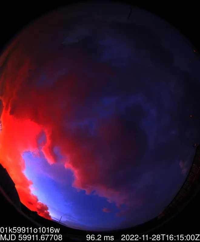 Foto tirada pelo projeto ATLAS horas depois da erupção do Mauna Loa (Imagem:  Reprodução/ATLAS/NASA)