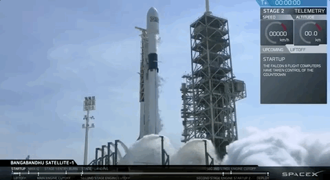 Falcon 9 com Block 5 lançados dia 11 de maio (Imagem: SpaceX)