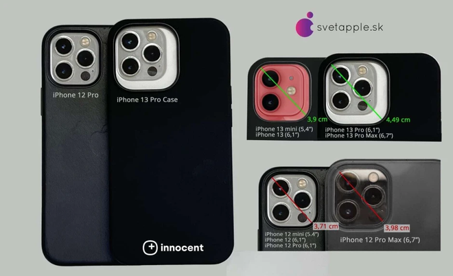 Capas de proteção para linha iPhone 13 reforçam conjuntos de câmeras maiores (Imagem: Reprodução/Svetapple)