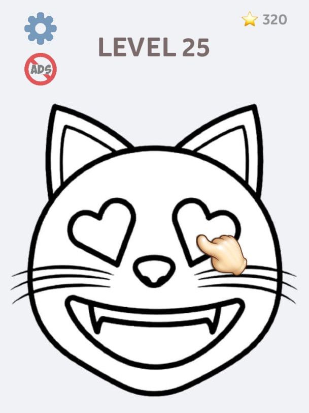 Clique nas áreas em branco para pintar os emojis (Captura de tela: Matheus Bigogno)