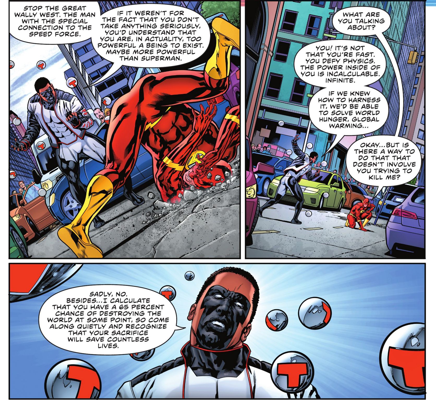 Ao jogar verdades na cara de Wally West, Senhor Incrível revela quem é o herói mais poderoso da DC (Imagem: Reprodução/DC Comics)