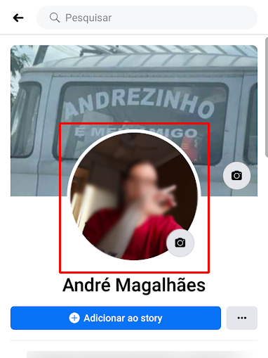 Abra sua foto de perfil (Imagem: André Magalhães/Captura de tela)