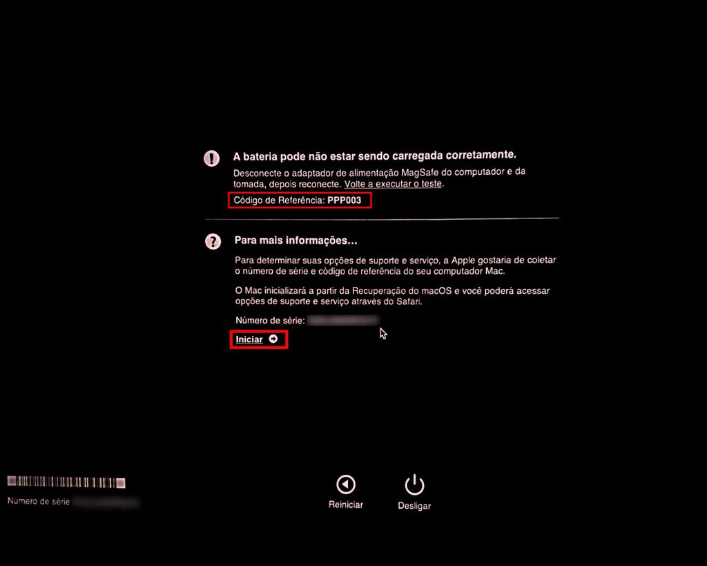 A tela de diagnóstico no Mac revela possíveis problemas de funcionamento dos seus componentes - Imagem: Thiago Furquim/Canaltech
