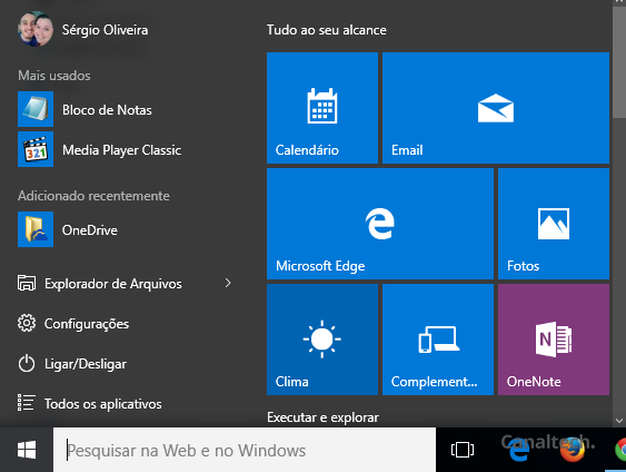 No Windows 10, o menu Iniciar tanto pode ser pequenino e tímido ali no canto inferior direito da tela...