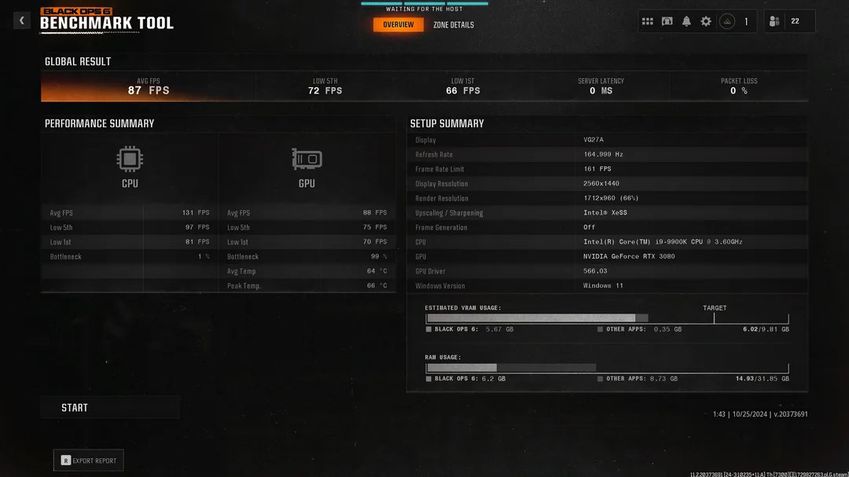 Call of Duty Black Ops 6 Upscaling Benchmark